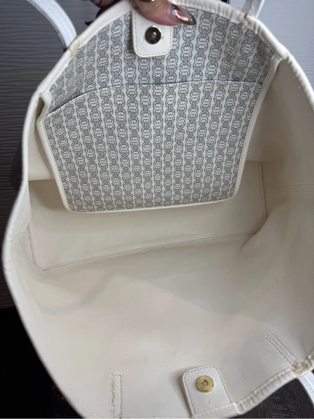Tory Burch Gemini Link Coated Canvas Tote Bag